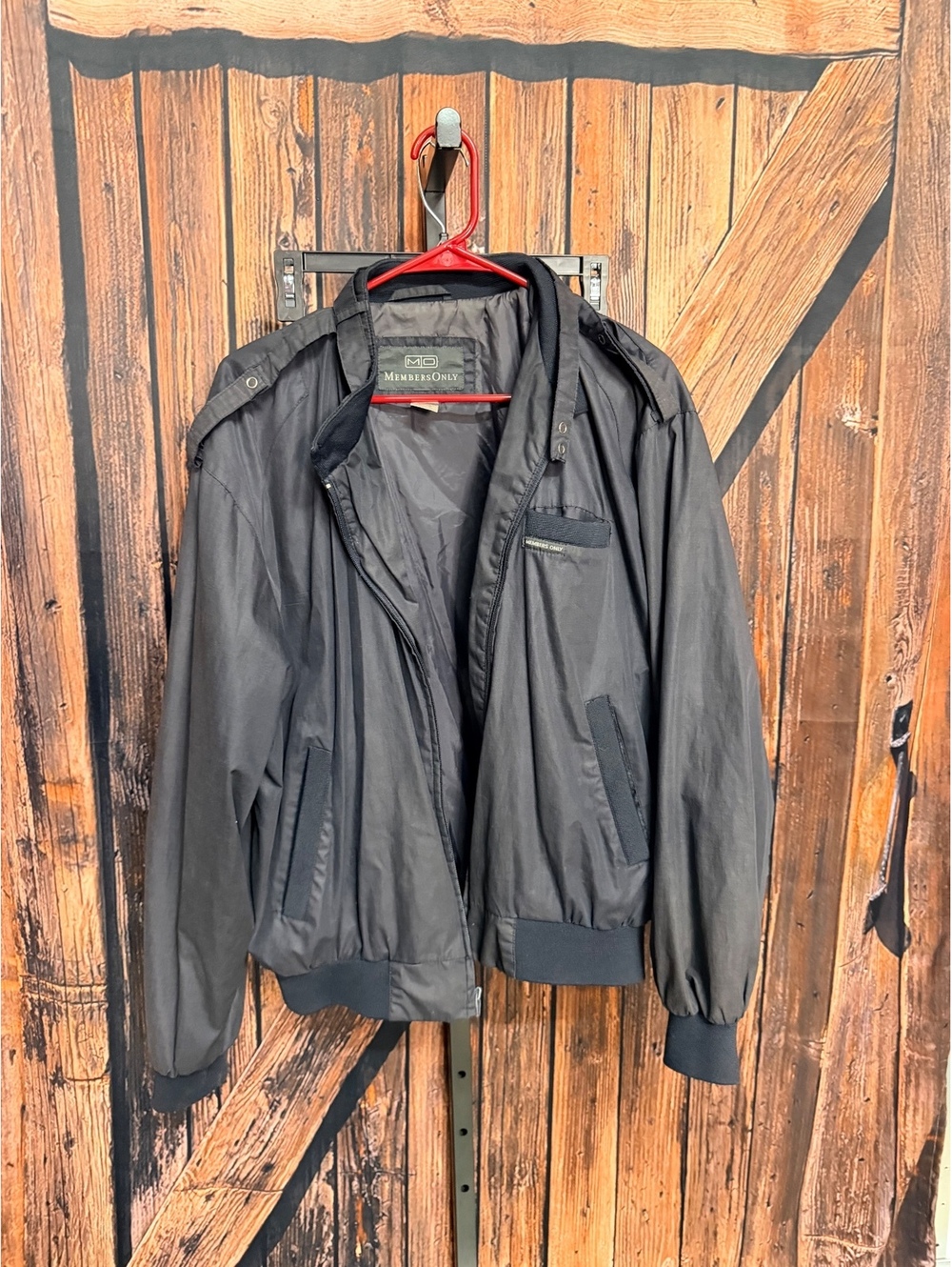 Members Only Men's Medium Black Bomber Jacket